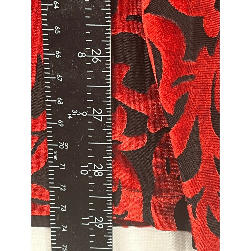 Ruby Rd women's black/red velvet burnout cowl neck top, size 1X, EUC - Picture 5 of 8